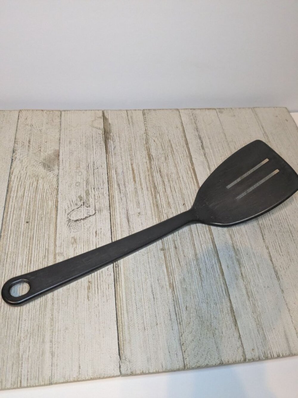 Tailor Made Slotted Spatula Turner Flipper Black Nylon Plastic 11 1/2"